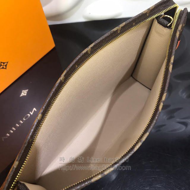 LV女包 M47542 路易威登Monogram帆布化妝盒 LV鏈條小包 LV手拿包 LV斜挎包  ydh3019
